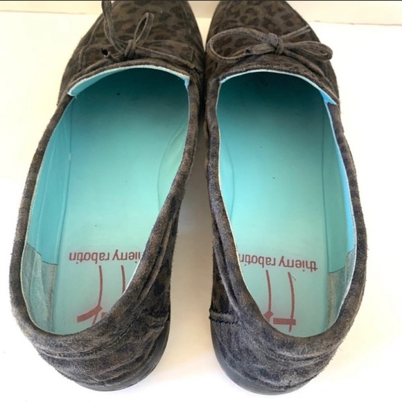 Thierry Rabotin leopard loafers. Suede leather Dark olive. - Picture 5 of 7